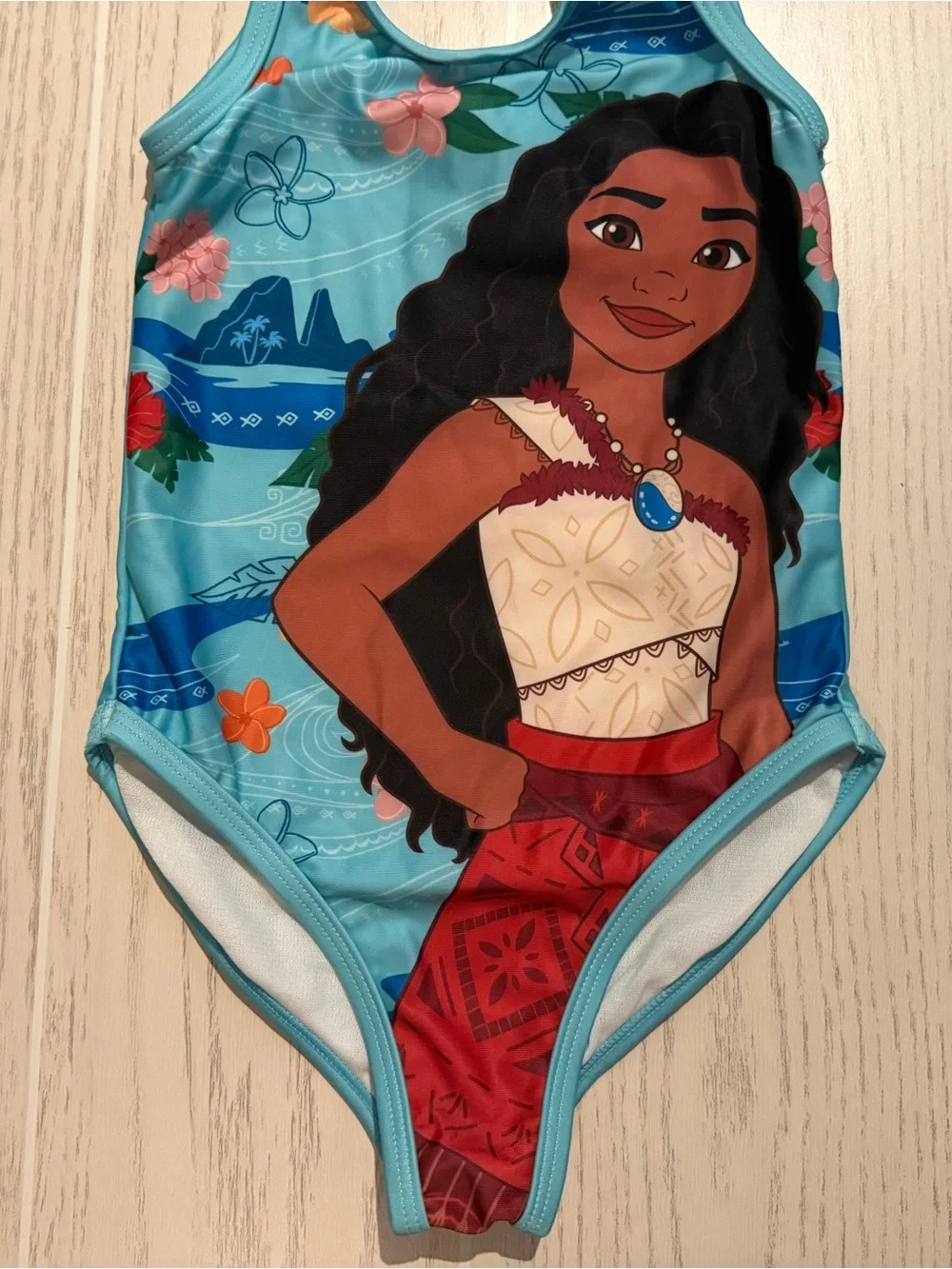Disney Moana 2 Girls XS 4/5 One Piece Swimsuit NWOT
